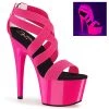 Pleaser High Heels Adore-769UV Neon Platform Sandals