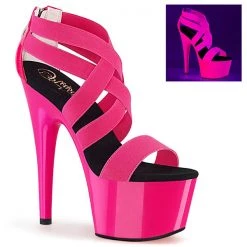 Pleaser High Heels Adore-769UV Neon Platform Sandals