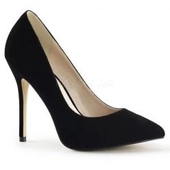 Pleaser High Heels Amuse-20 Black Velvet Pumps