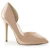 Pleaser High Heels Nude Patent High Heel D'Orsay Pumps