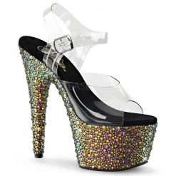 Pleaser Bejeweled-708MS Rhinestone 7" Platform Sandal High Heels