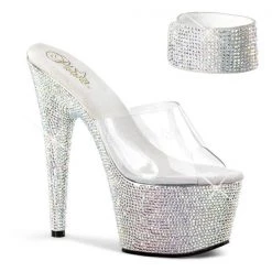 Pleaser Bejeweled-712RS Rhinestone 7" Platform Sandal High Heels