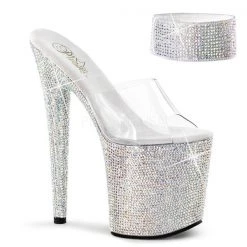 Pleaser High Heels Bejeweled-812RS 8" Rhinestone Sandal