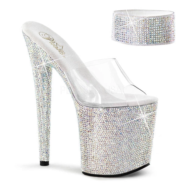Pleaser High Heels Bejeweled-812RS 8" Rhinestone Sandal 3 Pleaser High Heels Bejeweled-812RS 8" Rhinestone Sandal