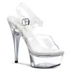 Pleaser Captiva-608 Clear 6" Platform Sandal Platform Sandals 1 Pleaser Captiva-608 Clear 6" Platform Sandal Platform Sandals