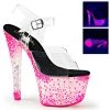 Pleaser Crystalize-308PS Neon Platform Sandal 2 Pleaser Crystalize-308PS Neon Platform Sandal