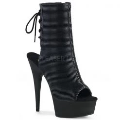 Pleaser Boots Delight-1018 Open Toe 6" Ankle Boot
