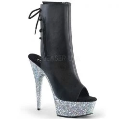 Pleaser Delight-1018LG Glitter 6" Platfom Boots