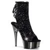 Pleaser Delight-1018RS Rhinestoned Velvet 6" Ankle Boot Boots