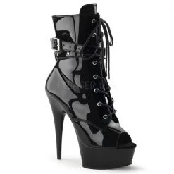 Pleaser Delight-1033 Buckled 6" Platform Boot