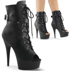 Pleaser Delight-1033 Buckled 6" Ankle Boot Boots