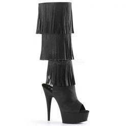 Pleaser Pleaser Shoes Delight-2019-3 Fringed Knee-High Boot