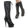 Pleaser Delight-2025ML Black Lace 6" Knee Boot 1 Pleaser Delight-2025ML Black Lace 6" Knee Boot
