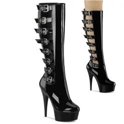 Pleaser Delight-2047 Knee High Platform Boots
