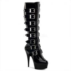 Pleaser Delight-2049 Buckled Platform Boots
