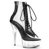 Pleaser Delight-600-34 Clear Platform Boots