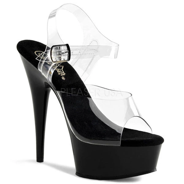 Pleaser High Heels Delight-608 6" High Heel Platform Sandal 3 Pleaser High Heels Delight-608 6" High Heel Platform Sandal
