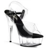 Pleaser Delight-608 Clear 6" Platform Sandal High Heels