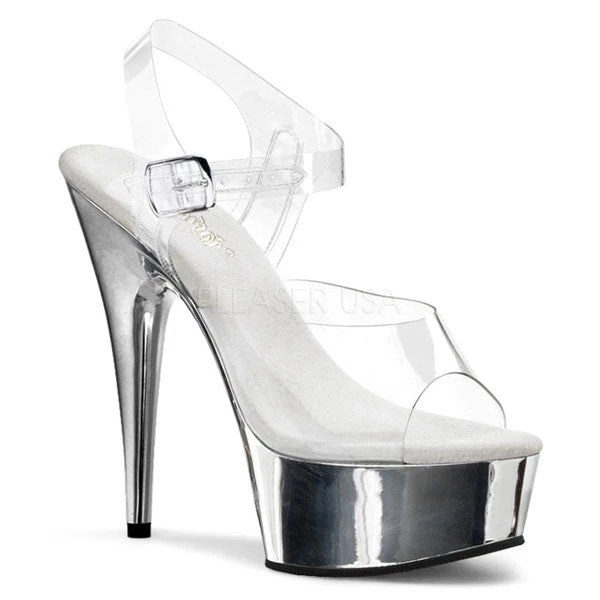 Pleaser Delight-608 6" High Heel Platform Sandal High Heels 3 Pleaser Delight-608 6" High Heel Platform Sandal High Heels
