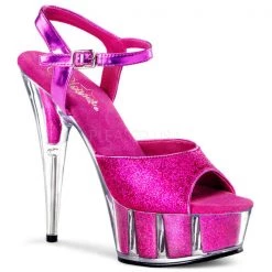 Pleaser Delight-609-5G Glitter 6" Platform Sandal Platform Sandals
