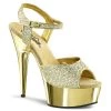 Pleaser Delight-609G 6" Gold Platform Sandal Platform Sandals
