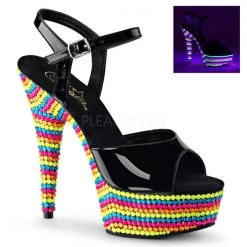 Pleaser Stiletto Heel Rainbow 6" Platform Sandal Pleaser Shoes