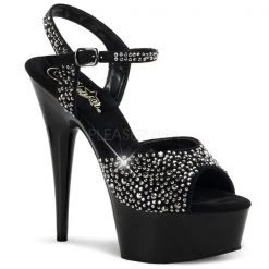 Pleaser High Heels Delight-609RS 6" Rhinestone Platform Sandal