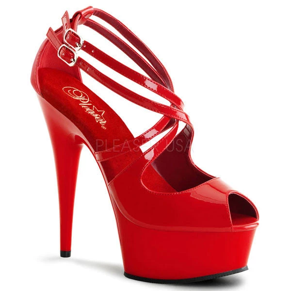 Pleaser Delight-612 Strappy 6" Platform Heels High Heels 4 Pleaser Delight-612 Strappy 6" Platform Heels High Heels