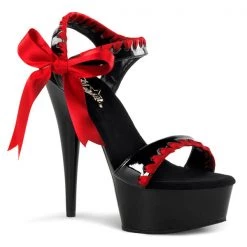 Pleaser Delight-615 6" Ribbon-Tie Platform Sandal 5 Pleaser Delight-615 6