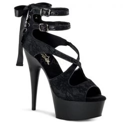 Pleaser High Heels Delight-678LC Lace 6" Platform Sandal