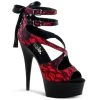 Pleaser High Heels Delight-678LC Lace 6" Platform Sandal