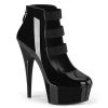 Pleaser High Heels Delight-684 Black 6" Platform Heels