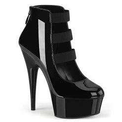 Pleaser High Heels Delight-684 Black 6" Platform Heels