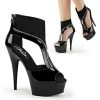Pleaser Delight-690 Ankle Cuff 6" Platform Heels
