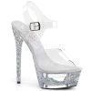 Pleaser High Heels Eclipse-608GT 6 1/2" Stiletto Platform Heels 2 Pleaser High Heels Eclipse-608GT 6 1/2" Stiletto Platform Heels