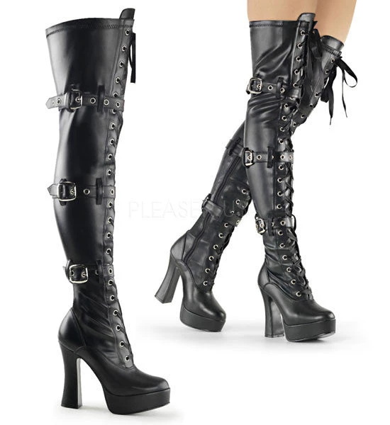 Pleaser Boots Electra-3028 Thigh High Boot 4 Pleaser Boots Electra-3028 Thigh High Boot