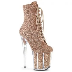 Pleaser Flamingo-1020G Glitter 8" Platform Boots