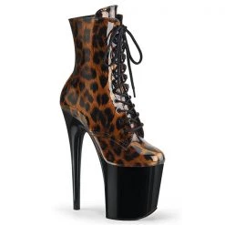 Pleaser Flamingo-1020LP Leopard Print Platform Boots