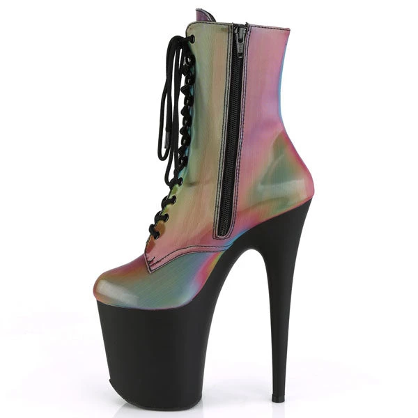 Pleaser Flamingo-1020REFL 8" Platform Boots 4 Pleaser Flamingo-1020REFL 8" Platform Boots