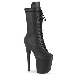Pleaser Flamingo-1050WR Black Lace-up Platform Boots