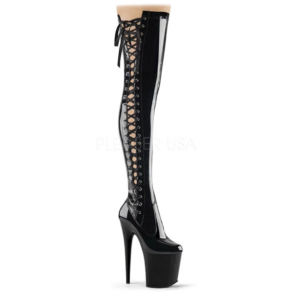 Pleaser Flamingo-3050 Thigh High 8" Platform Boots 3 Pleaser Flamingo-3050 Thigh High 8" Platform Boots