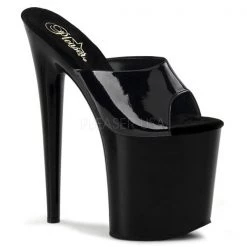 Pleaser Flamingo-801 Black 8" Platform Sandal Sandals