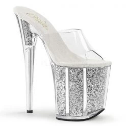 Pleaser Flamingo-801G Glitter 8" Platform Sandal