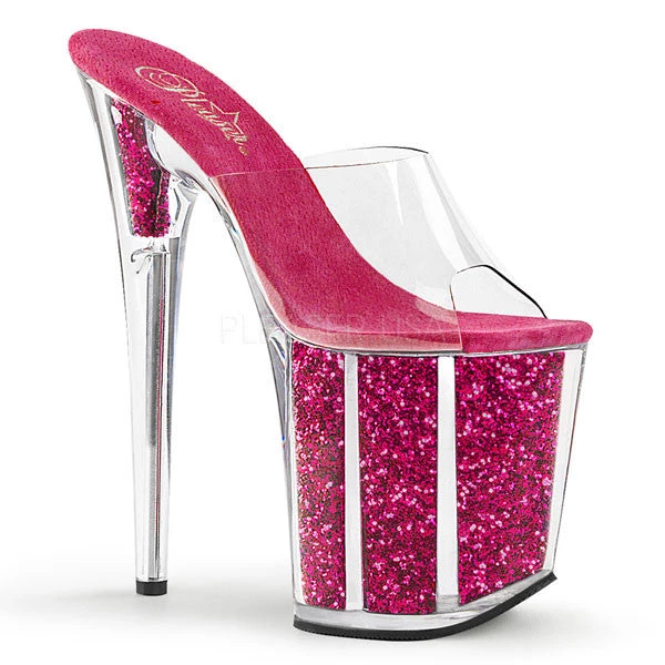 Pleaser Flamingo-801G Glitter 8" Platform Sandal 4 Pleaser Flamingo-801G Glitter 8" Platform Sandal