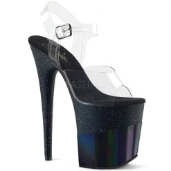 Pleaser Flamingo-808-2HGM 8" Platform Heels