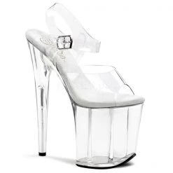Pleaser Flamingo-808 Clear 8" Platform Sandal