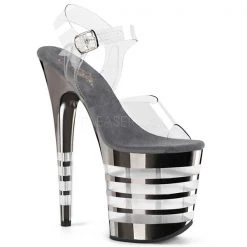 Pleaser High Heels Flamingo-808CHLN Metallic 8" Platform Heels