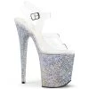 Pleaser Flamingo-808LG Glitter 8" Platform Sandal Platform Sandals
