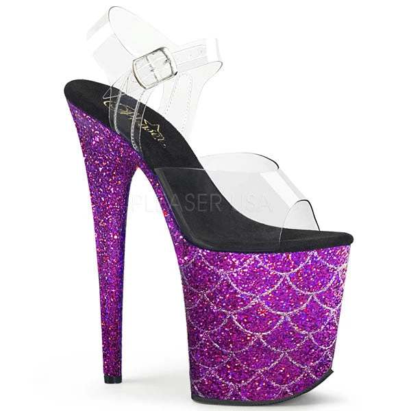 Pleaser High Heels Flamingo-808MSLG 8" Platform Heels 3 Pleaser High Heels Flamingo-808MSLG 8" Platform Heels