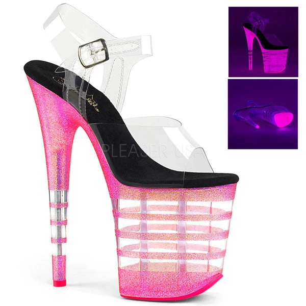 Pleaser Flamingo-808UVLN Neon 8" Platform Sandal Platform Sandals 3 Pleaser Flamingo-808UVLN Neon 8" Platform Sandal Platform Sandals
